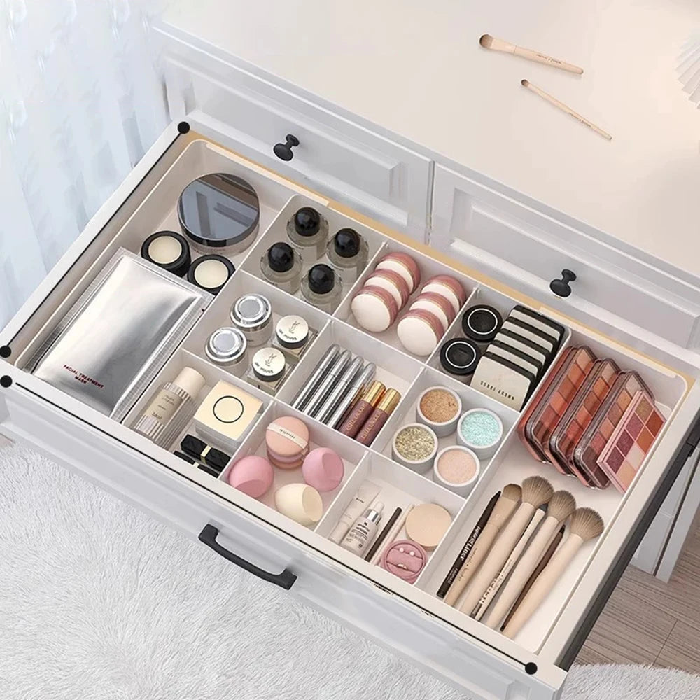 1PC Drawer-Mounted Classified Storage Boxes For Flexible Storage Of Cosmetics. Kitchen Desktop Compartment Organizer.