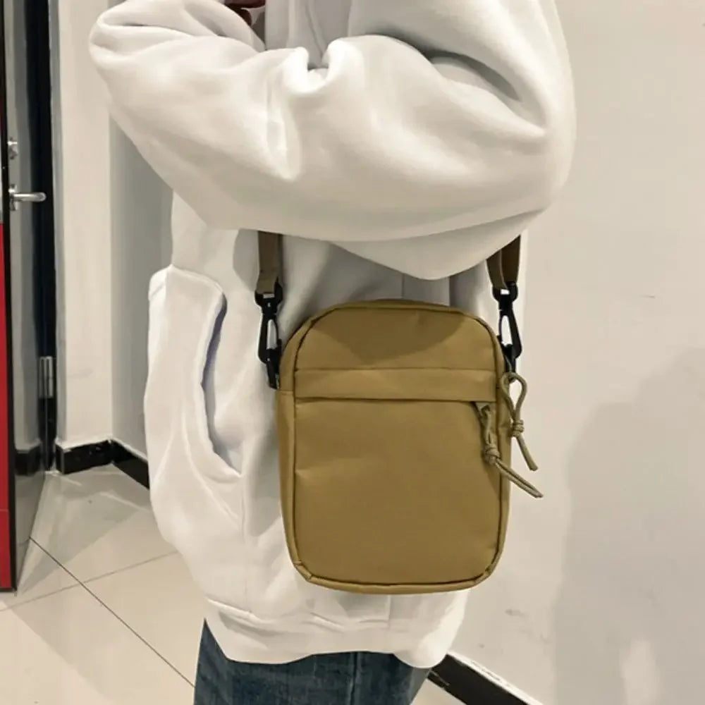 Black White Khaki Crossbody Bags High Quality Oxford Cloth Minimalists Tote Bag Long Shoulder Strap Travel Storage Men Women