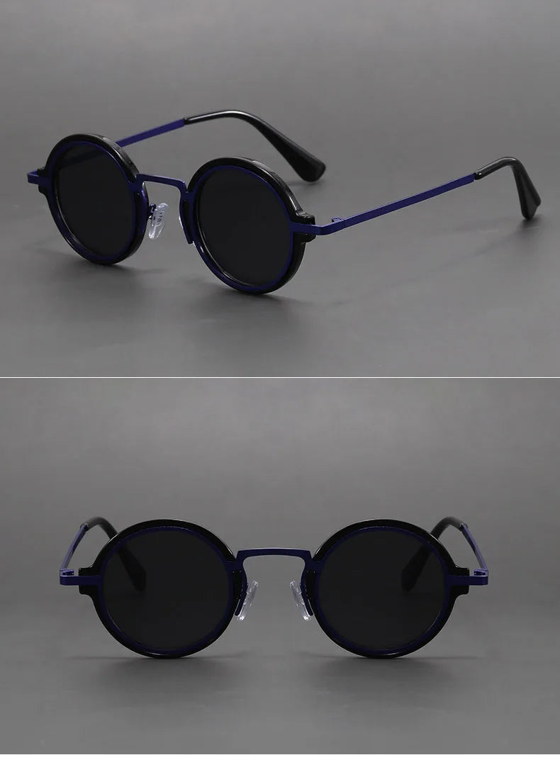 Men Vintage Steampunk Sunglases Women 2025 Luxury Design Metal Round Frame Sun Glasses Women Retro UV400 Shades Classic Eyewear