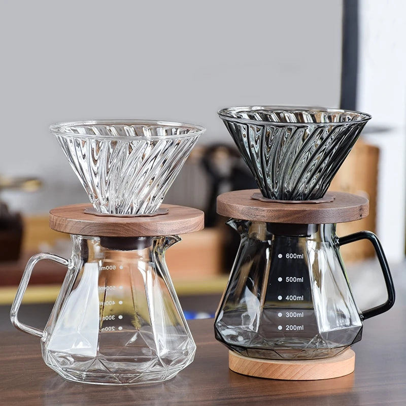 Coffee Obsidian Diamond Hand-brewed Coffee Sharing Pot Filter Cup Cloud Hand-brewed Coffee Pot Set