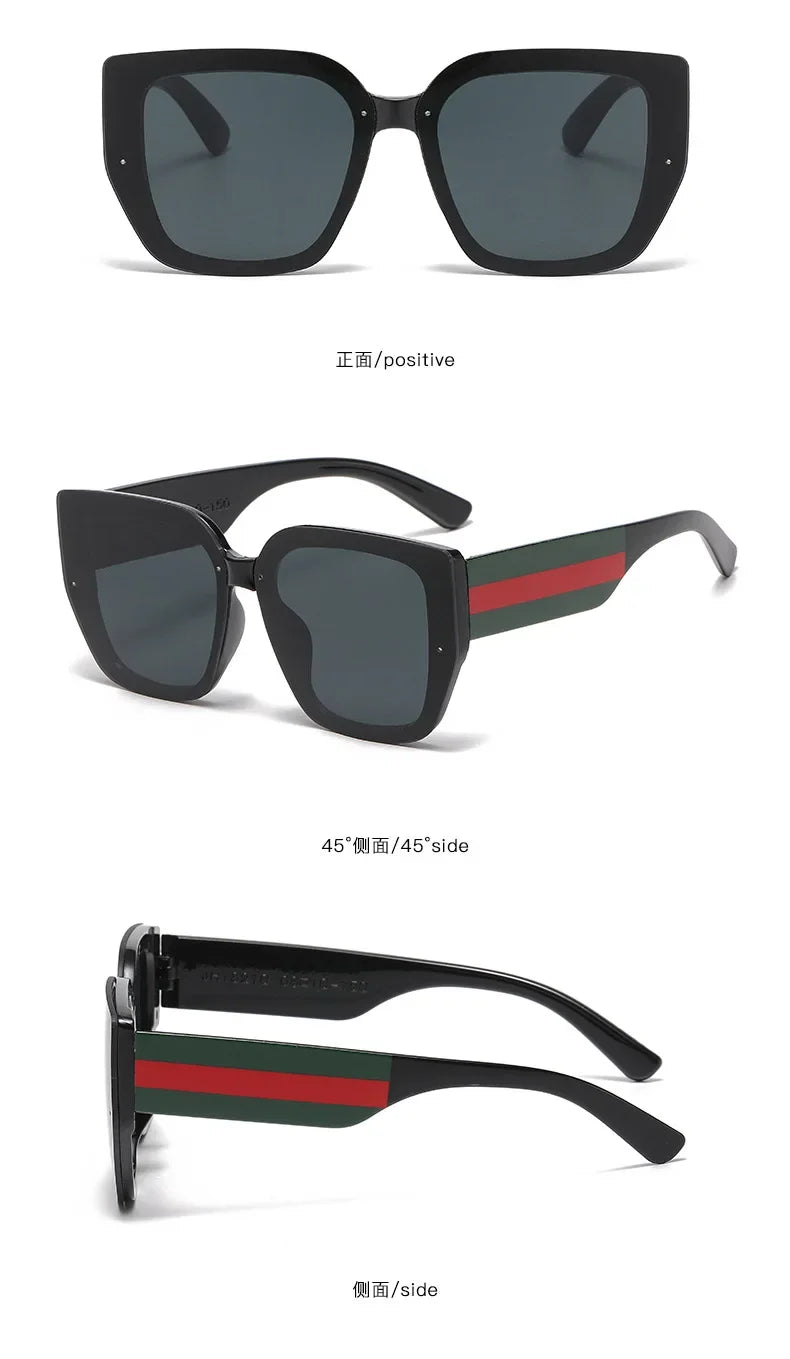 Women's Luxury Brand Sunglasses Woman High Quality Designer Sun Glasses Women Ladies Shade Oversized Eyewear Oculos De So