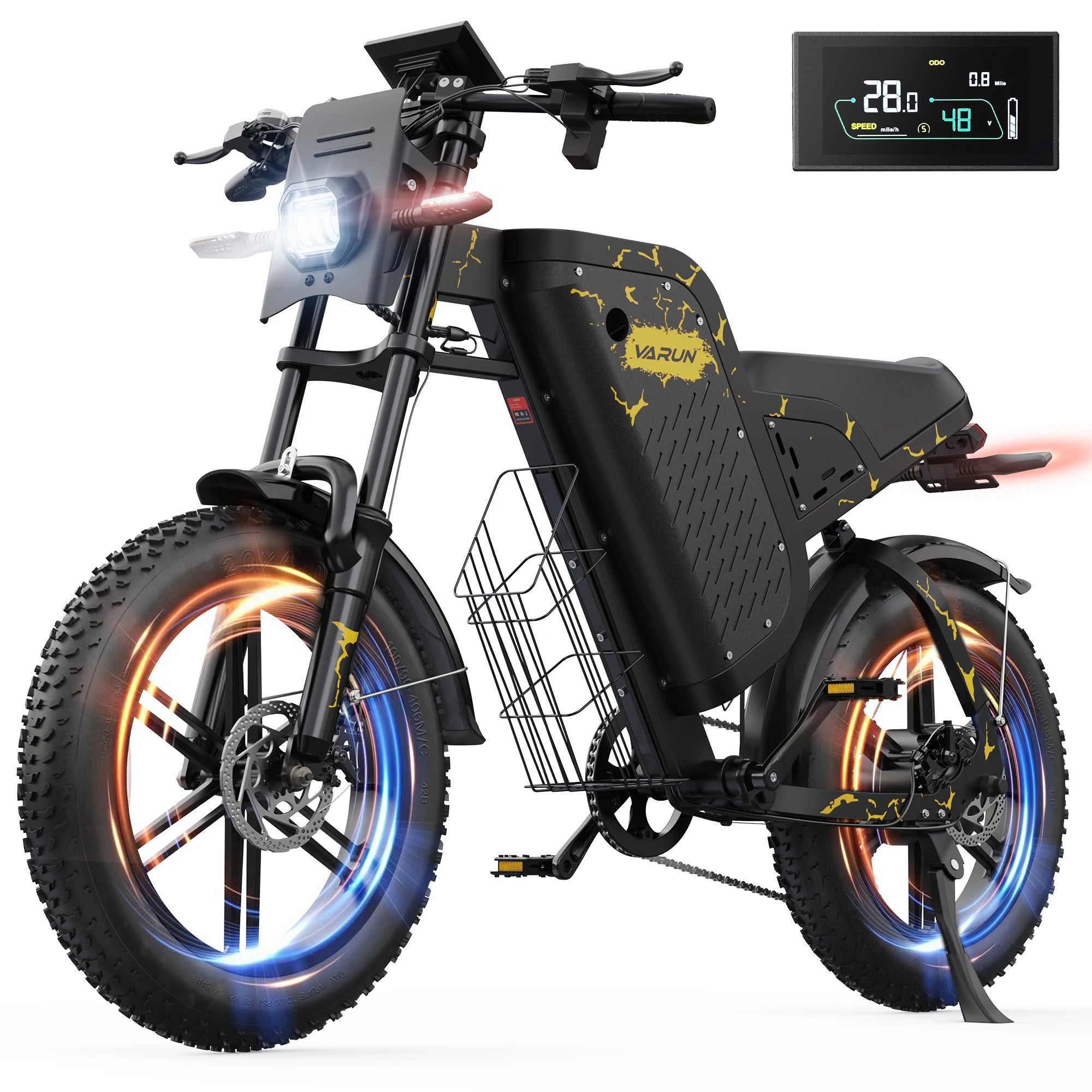 VARUN X-Plorer Beast Adult E-bike,750W Motor Man's ebike 48V31.5AH Battery Electric Bike 20'' Tire All-Terrain Electric Bicycle