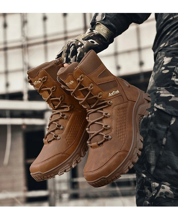 Hiking Shoes Men Outdoor Anti-slip Breathable Comfortable Casual Sports Shoes Men Thick-soled Shock-absorbing Combat Boots Men