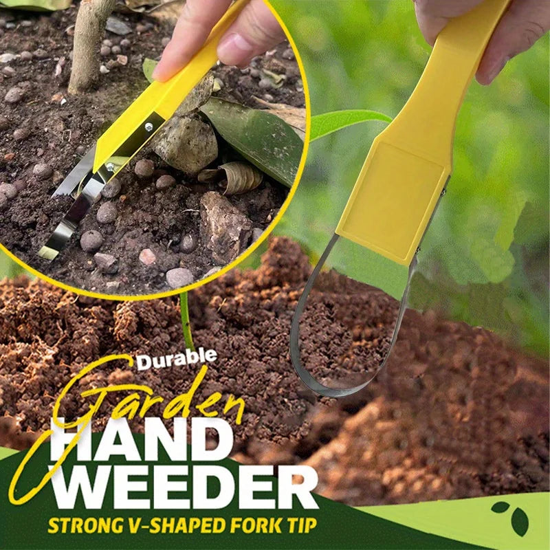 1 garden robber wristband weeding machine, sturdy V-shaped fork tip, convenient for weeding and removing soil