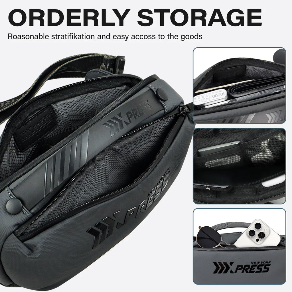 Crossbody Bag for Men,Anti Theft Waterproof Chest Bag Multifunctional Shoulder Bag Fashion Casual Travel Sling Bag