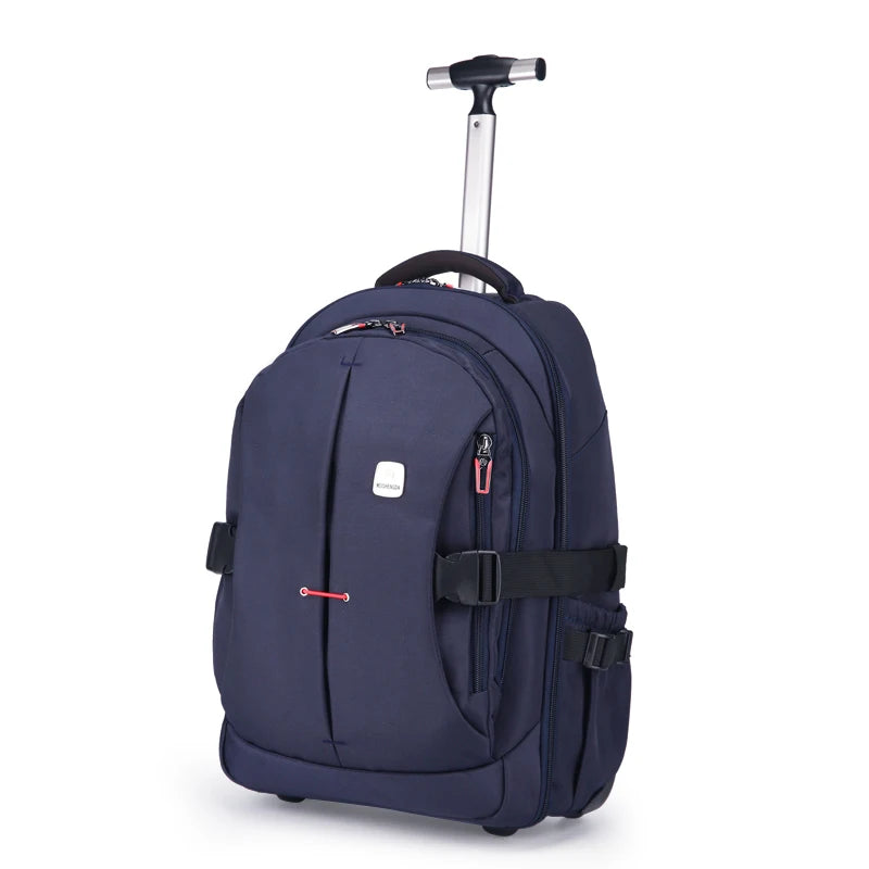 Rolling backpack with wheels, travel bag, travel luggage business computer bag, large capacity backpack