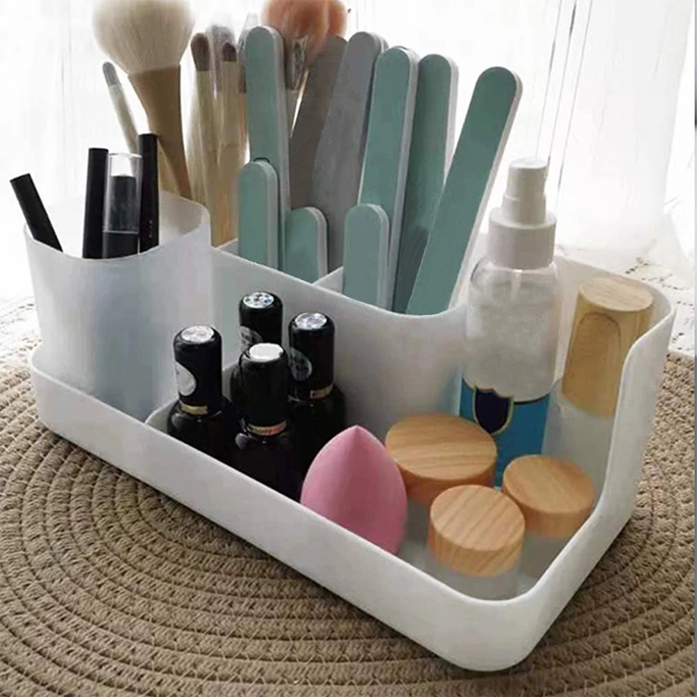 Makeup Organizer Box Cosmetic Storage Box for Bathroom Office Desktop for Brush Lotion Lipstick Nail Polish Container