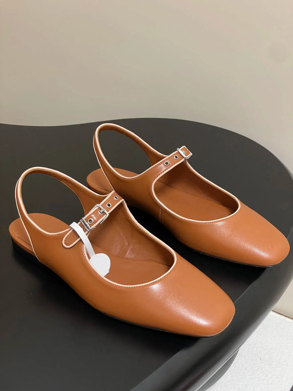 Women's Shoes Goatskin Nappa Leather Slingback Ballet Flats