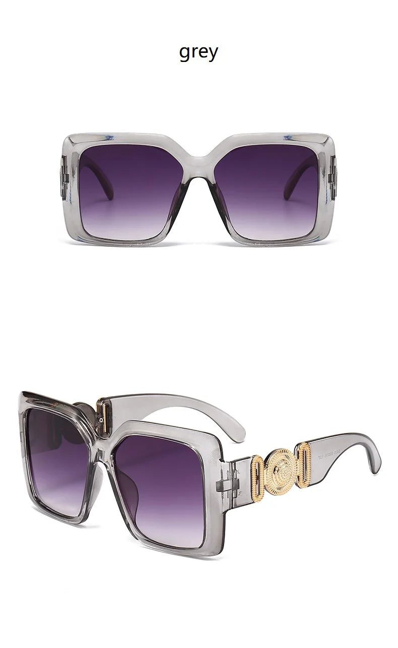 INS Popular Square Sunglasses Women Luxury Retro Brand Men Trending Travel Sun Glasses Female Shades UV400 Oculus