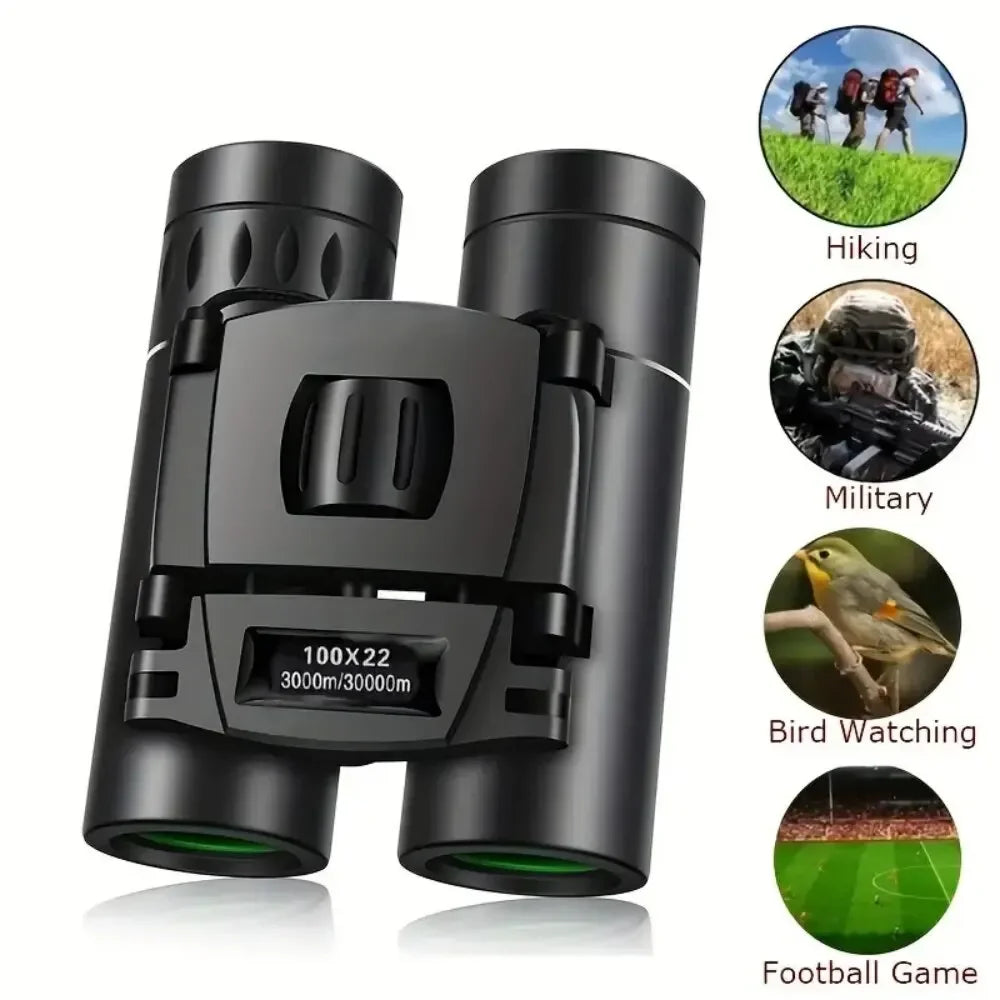 100x22 Professional Binoculars High Magnification Micro Night Portable Telescope Camping Outdoor G magnifier G