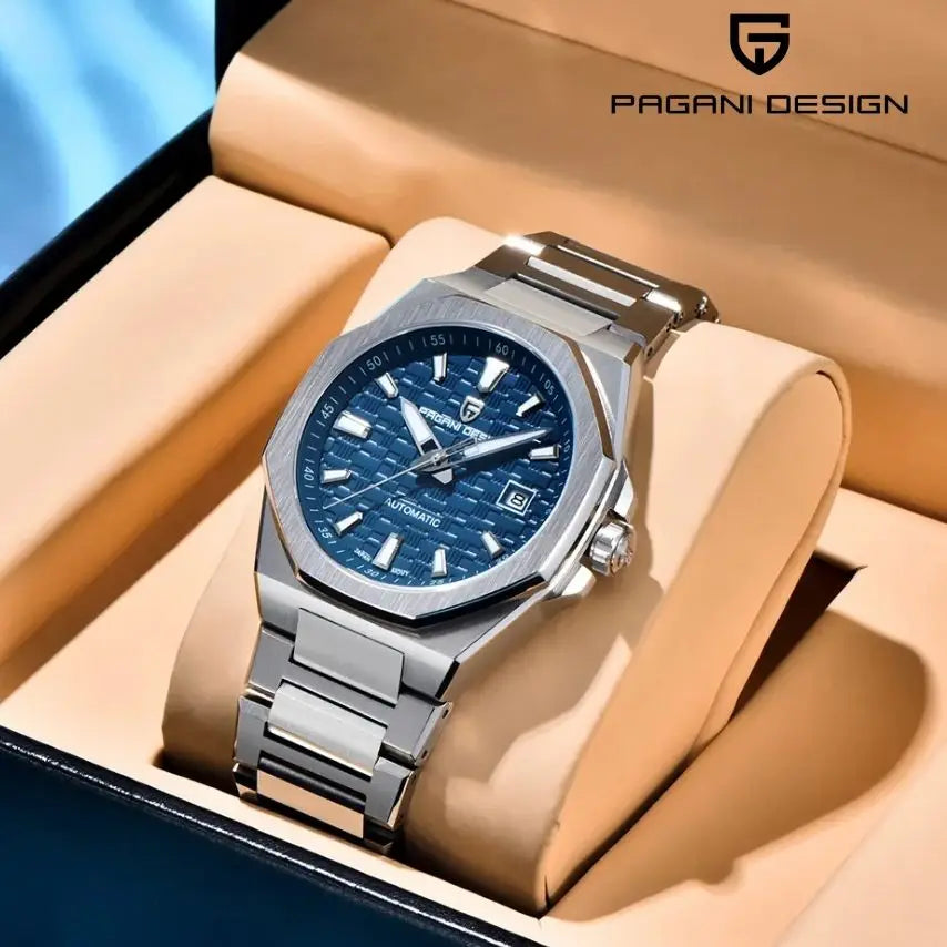 PAGANI DESIGN PD-YS023 New Automatic Men's Watch 40MM Full Stainless Steel Mechanical Sports Wrist Watch for Men