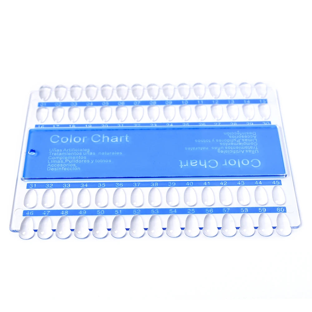 False Nails Tips Display Sticks Clear Nail Swatch Nail Gel Polish Showing Chart Manicure Polish Practice Training Display Board