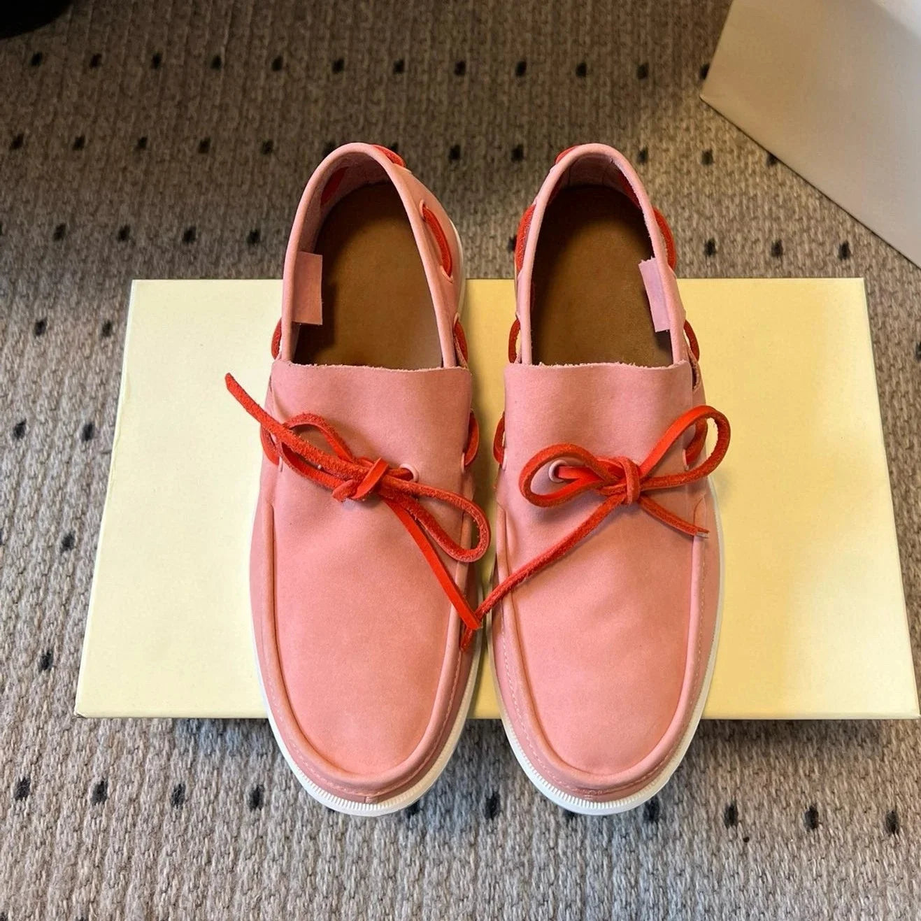 Top Quality Bow Loafers Shoes 2025 Spring New Retro Casual Suede Slip-On Shallow Flat Single-Layer Shoes Sapato Feminino