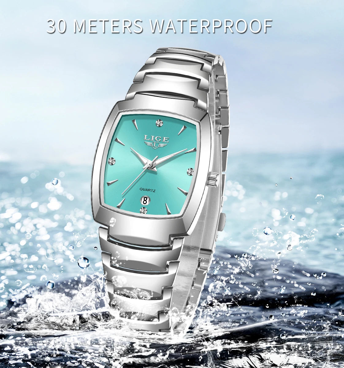 LIGE New Ladies Waterproof Watch Luxury Stainless Steel Women Watches Creative Fashion Original Elegant Quartz Wristwatch Gift