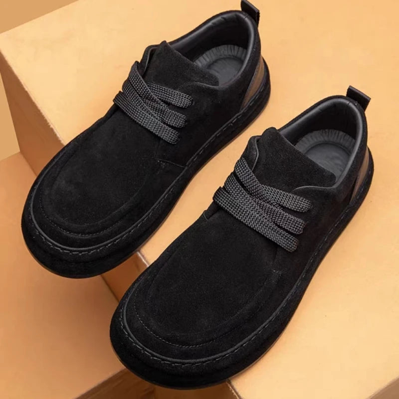 Men's Shoes Are Fashionable Brown Casual Shoes Made of Durable Suede Material Comfortable Walking Shoes Suitable for Daily Wear