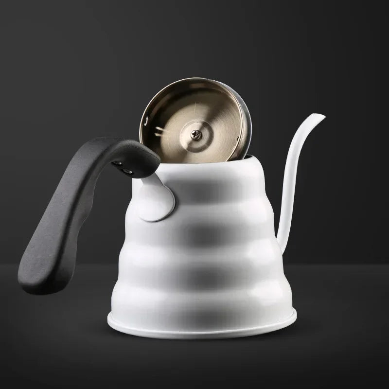 Coffee brewer, coffee pot, electric kettle, tea brewing pot, 600ml stainless steel hand - pushed coffee spout