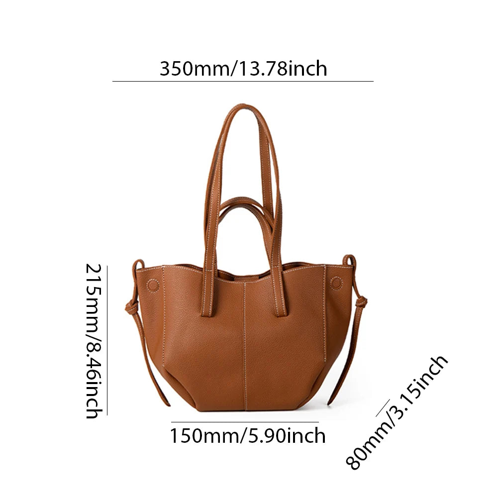 Ladies Large Capacity Underarm Bag Solid Casual Grocery Bag Women PU Leather Chic Shoulder Bag with Purse Commuting Tote Handbag