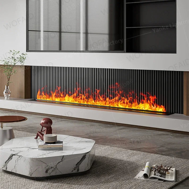 3D Atomized Fireplace with Colorful Steam Flame ECO Smart Home Indoor Decorative Water Vapor Mist Intelligent Electric Fireplace