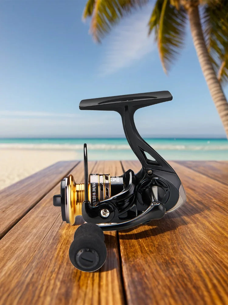 Spinning Wheel Metal Spool Spinning Fishing Reel 4.8/1 Gear Ratio All Purpose Fishing Spinning Reel for Freshwater Saltwater