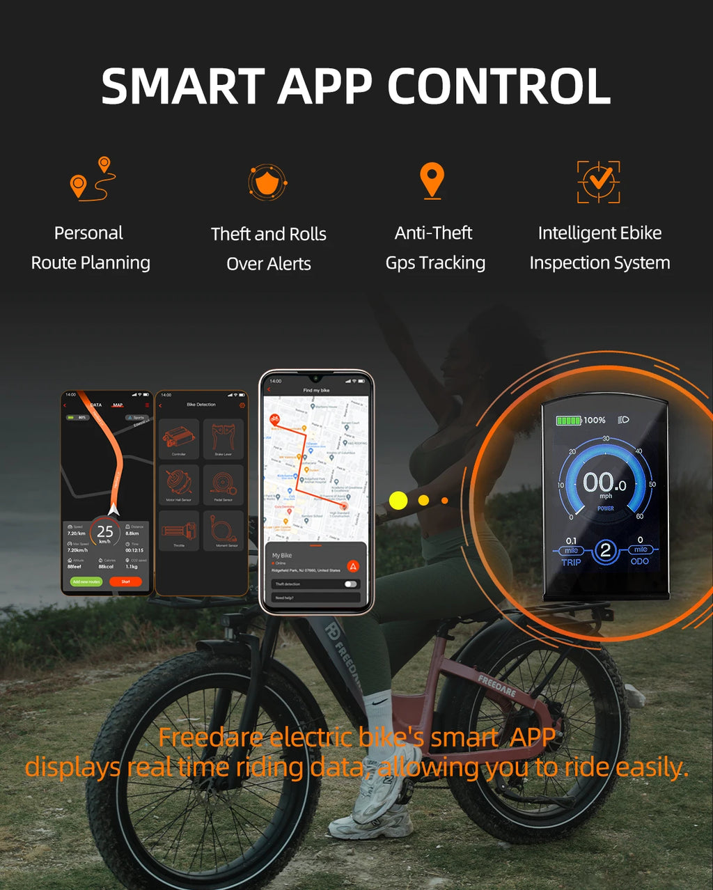 Fat Tire Electric Bike for Adults, 1000W Peak All-Terrain 48V 20Ah e-Bike, 90 Miles UL Certified Mountain Dirt Bike Off Road