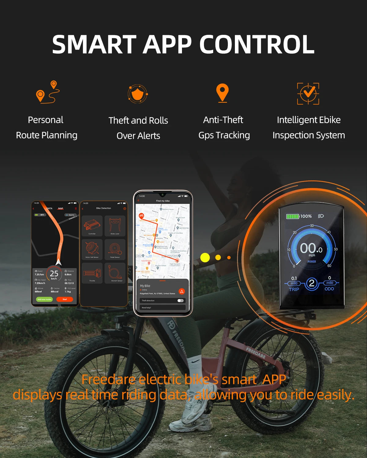 Fat Tire Electric Bike for Adults, 1000W Peak All-Terrain 48V 20Ah e-Bike, 90 Miles UL Certified Mountain Dirt Bike Off Road