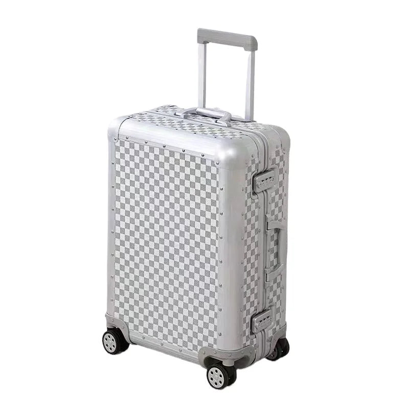 High-end light business aluminum-magnesium alloy 20 chassis suitcase universal wheel 24 trolley case suitcase silent