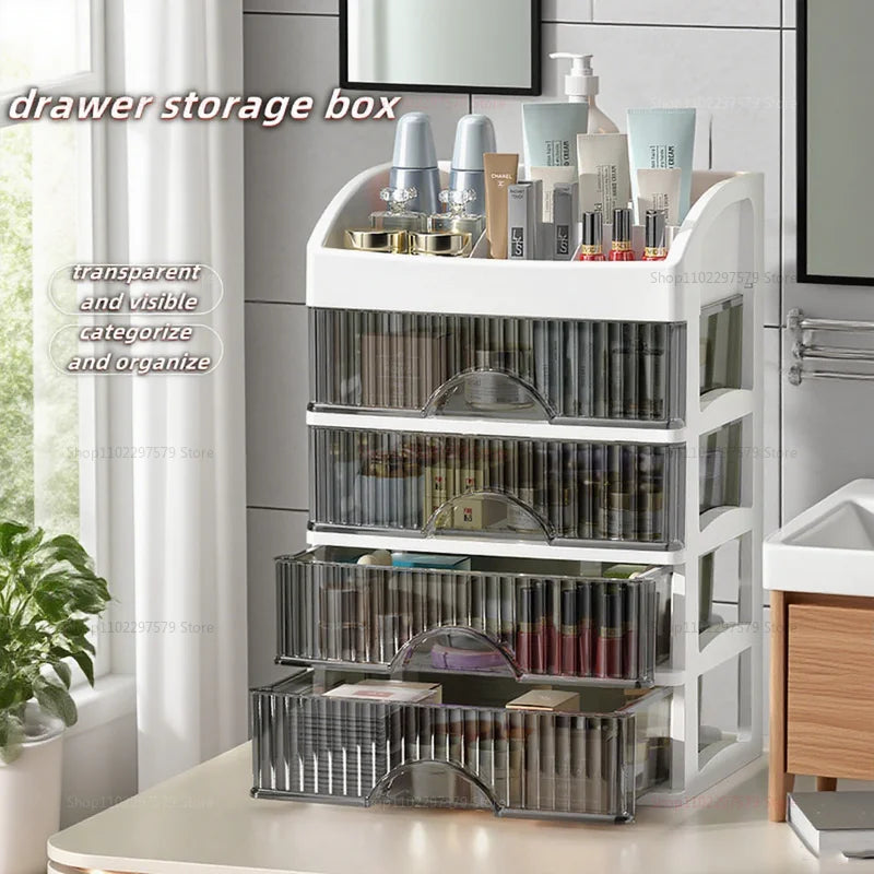 Cosmetics storage box, storage drawer, hair accessories multi-layer storage cabinet, cosmetics jewelry box, stationery multifunc