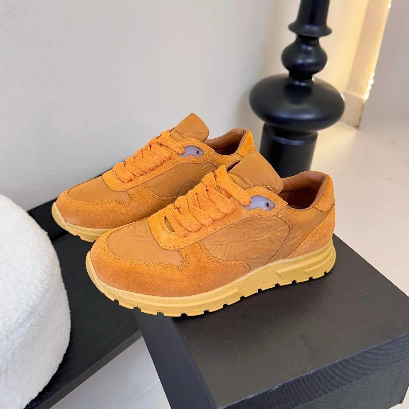 2025 Newest Spring Autumn Real Leather Round-Toe Thick Sole Lace-Up Sneakers Shoes Mix Colors Casual Tennis Shoes Bota Feminina