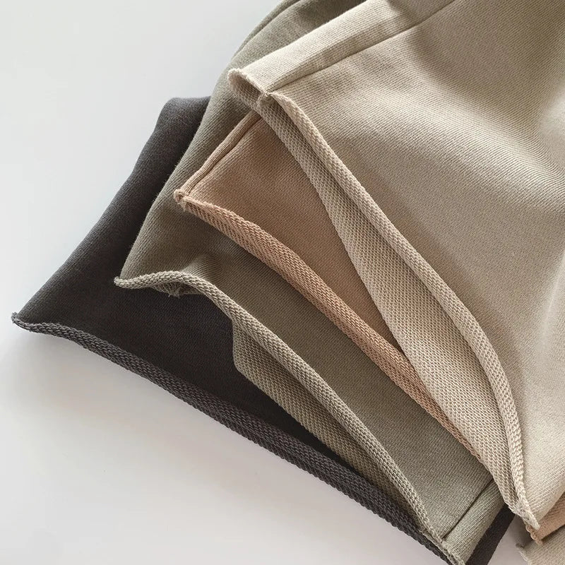 Summer Kid Girl Smooth Fashion Solid Comfortable Shorts Toddler Boy Cotton Straight Wide Leg Short Pants Children Clothes