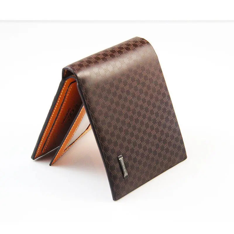 Men's Short Wallet PU Leather Clutch Credit Card Case ID Holders Money Purse With Photo window Handbag Billfold