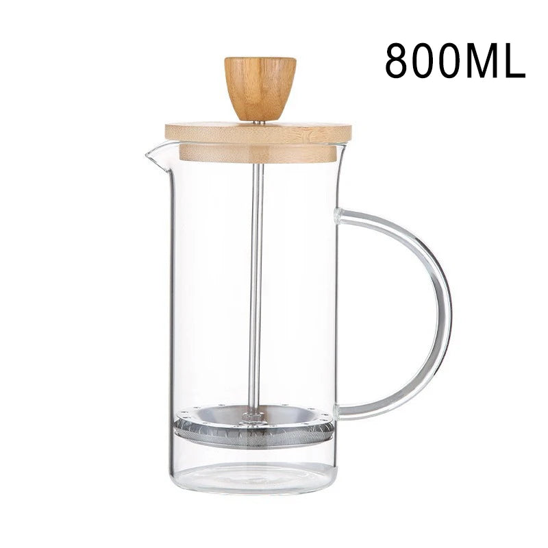 Coffee French Press Pot With Filter high borosilicate glass Hand Punch Coffee Pot Multifunctional Brewings Tea Milk Pot Tools