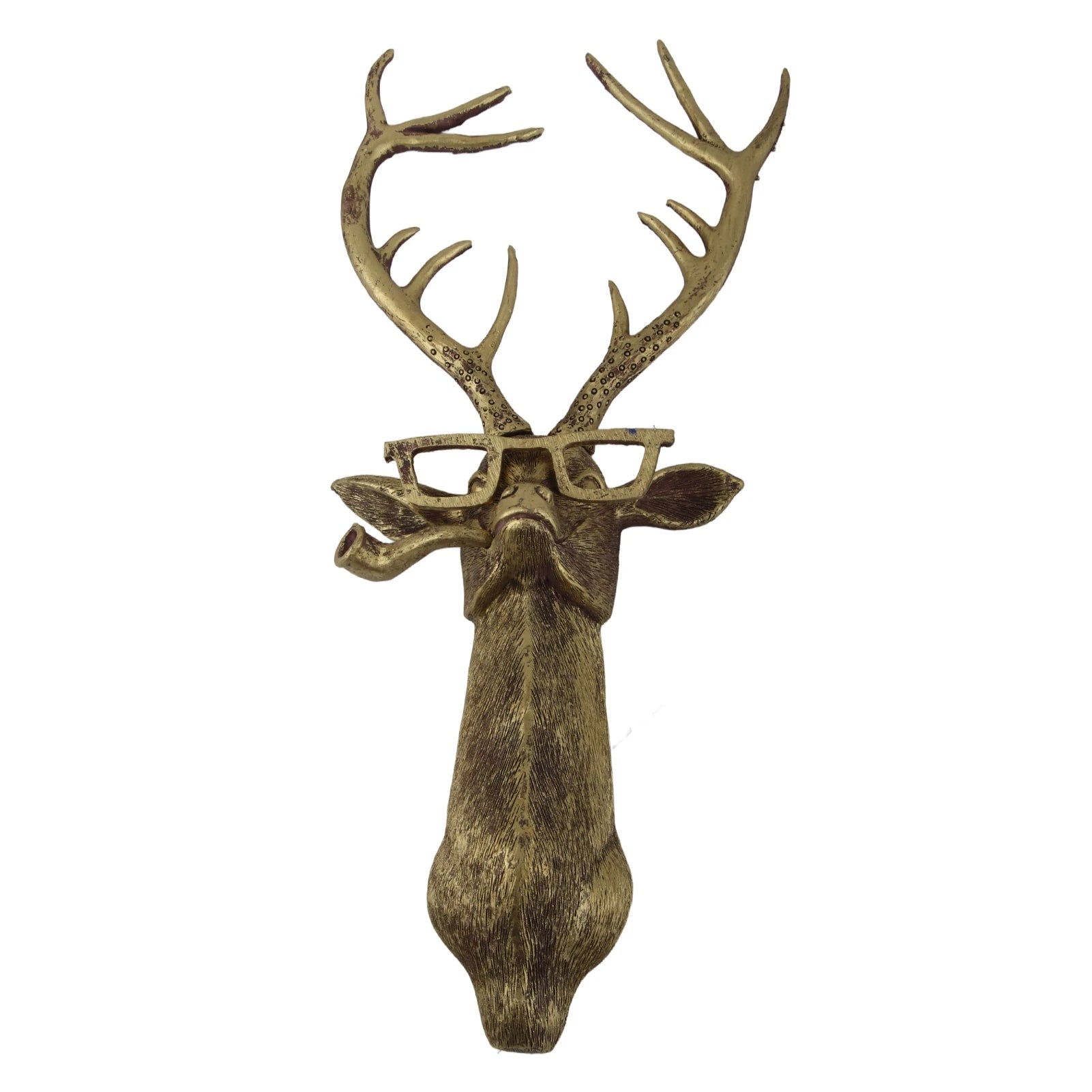 Home Decor Waterproof Bronzed Resin Animal Hanging Sculpture Sunscreen Animal Head Wall Hanging Ornaments Hanging Ornaments