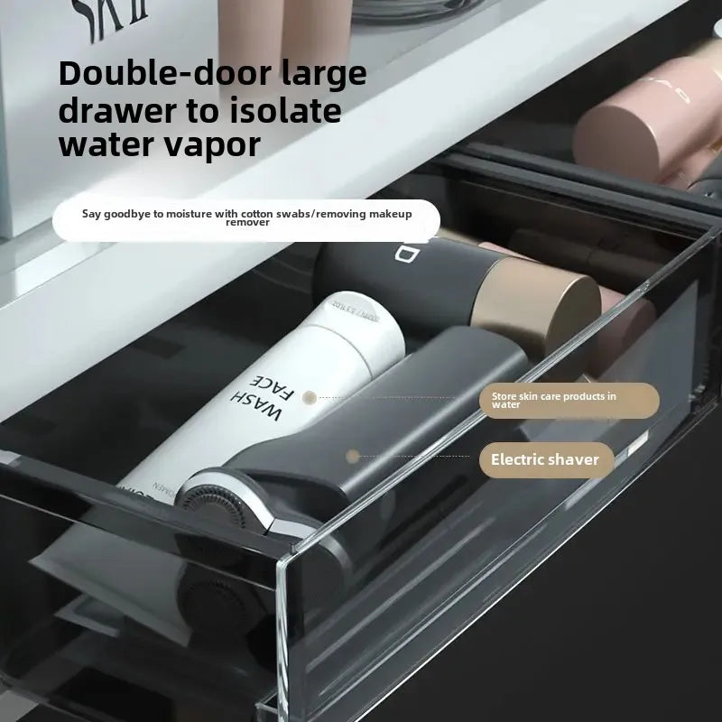 Bathroom Storage Rack Punch-free Wall Mounted Toiletries Cosmetic Storage Rack Kitchen Seasoning Organizer Shelf Household Items