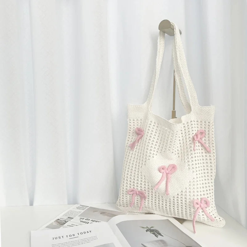 Women's woven bag  fresh and light single-shoulder crossbody bag  fashionable women's bag