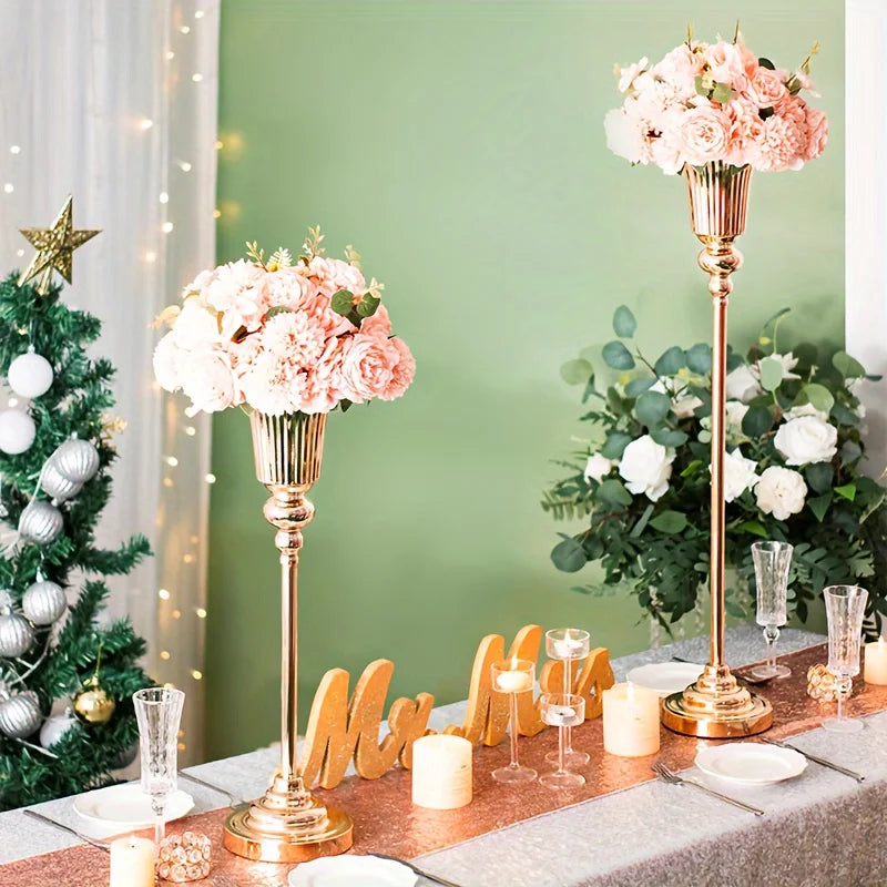 Wedding Centerpiece Vase, Floor Vase - 32.5 Inch Multi-Purpose Metal Vase for Party Events, Christmas and Halloween Decorations