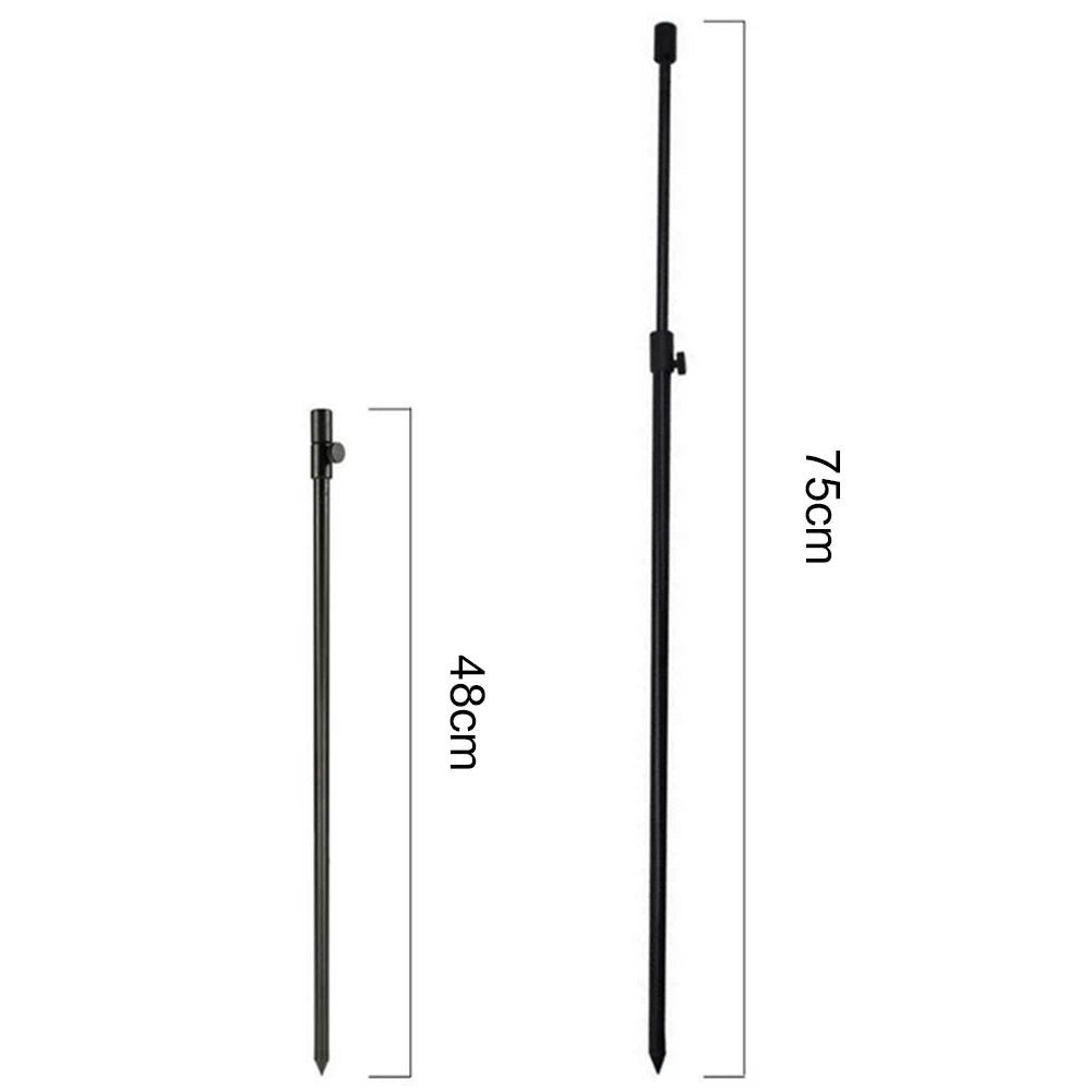 Hot Sale Fishing Bank Stick Delicate Texture Carp Fishing Bank Stick Adjustable Bankstick Bite Alarm Extension Rod Black