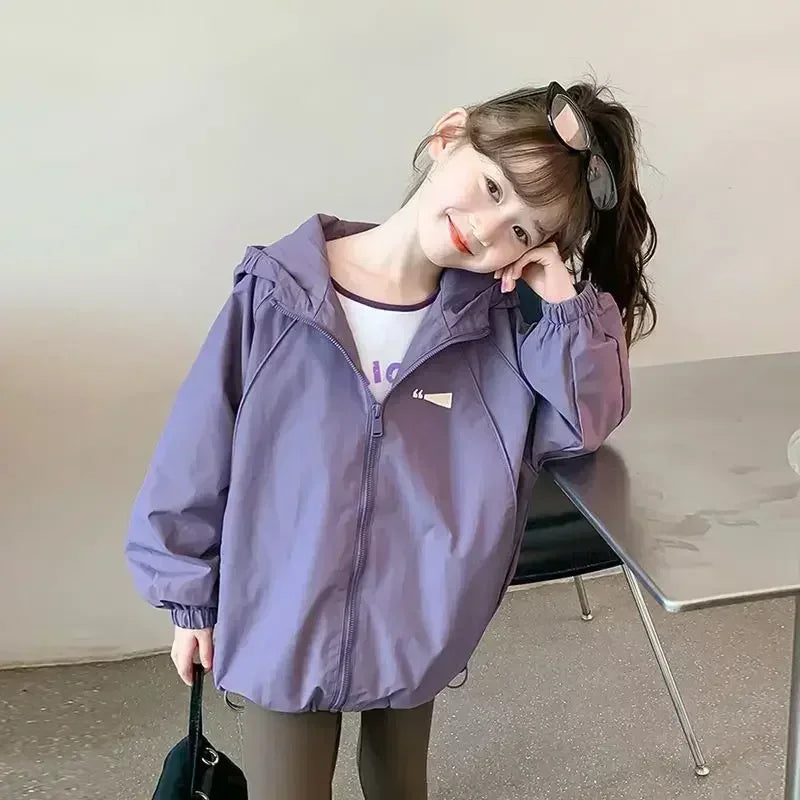 New Girls Children Clothing Baby Outerwear Jackets Hoodies Sweatshirt Sports Suits Coat Windbreaker Football Coat for Kids Girl