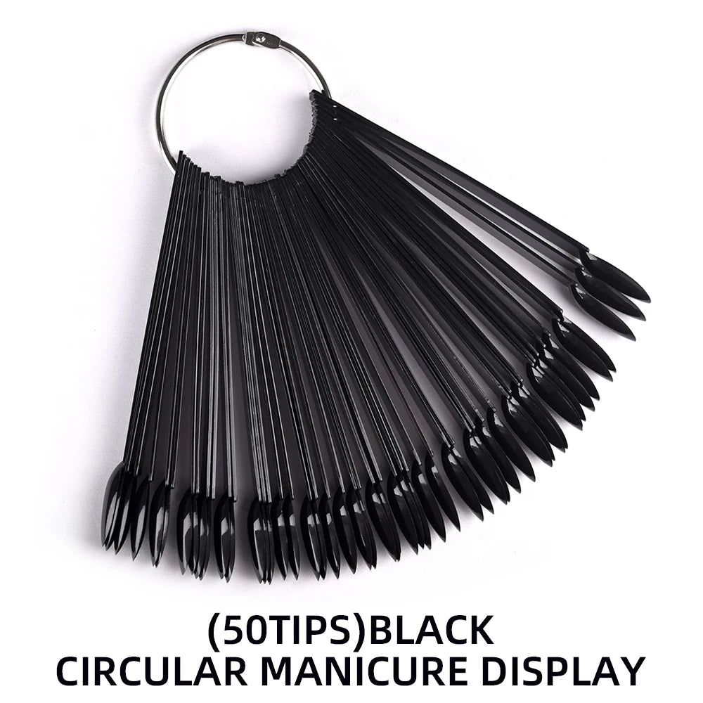 False Nails Tips Display Sticks Clear Nail Swatch Nail Gel Polish Showing Chart Manicure Polish Practice Training Display Board
