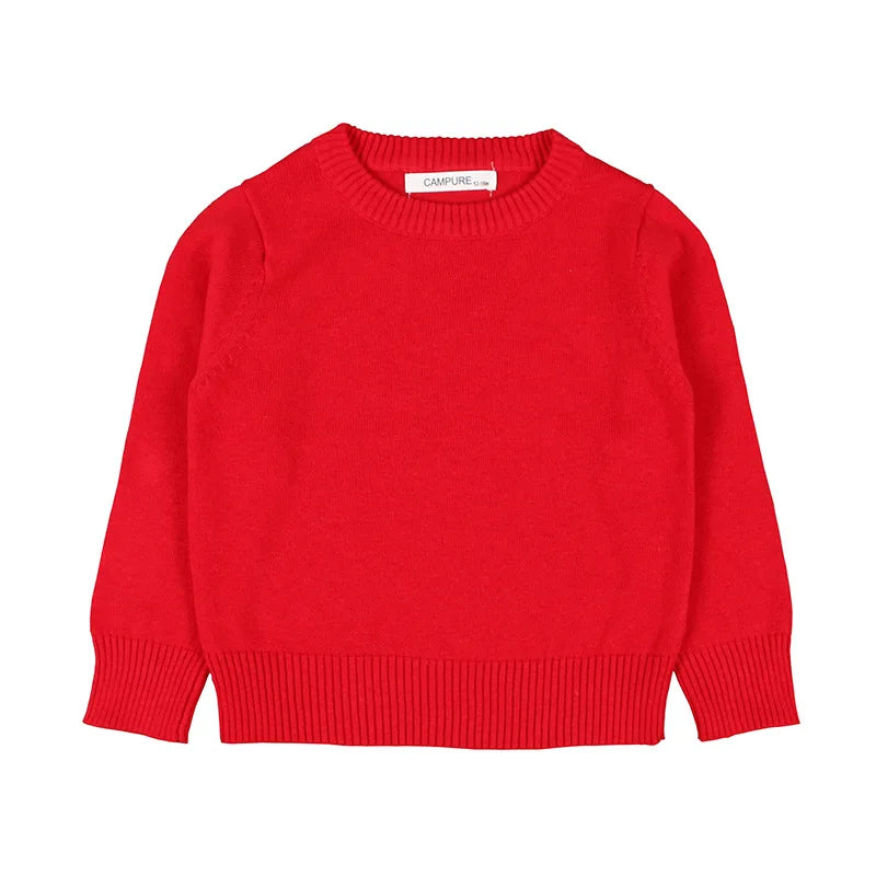 Autumn Kids Baby Boys Girls Pullover Sweaters Casual Baby Boys Girls Long Sleeve Sweaters Candy Color Knit Children's Sweaters