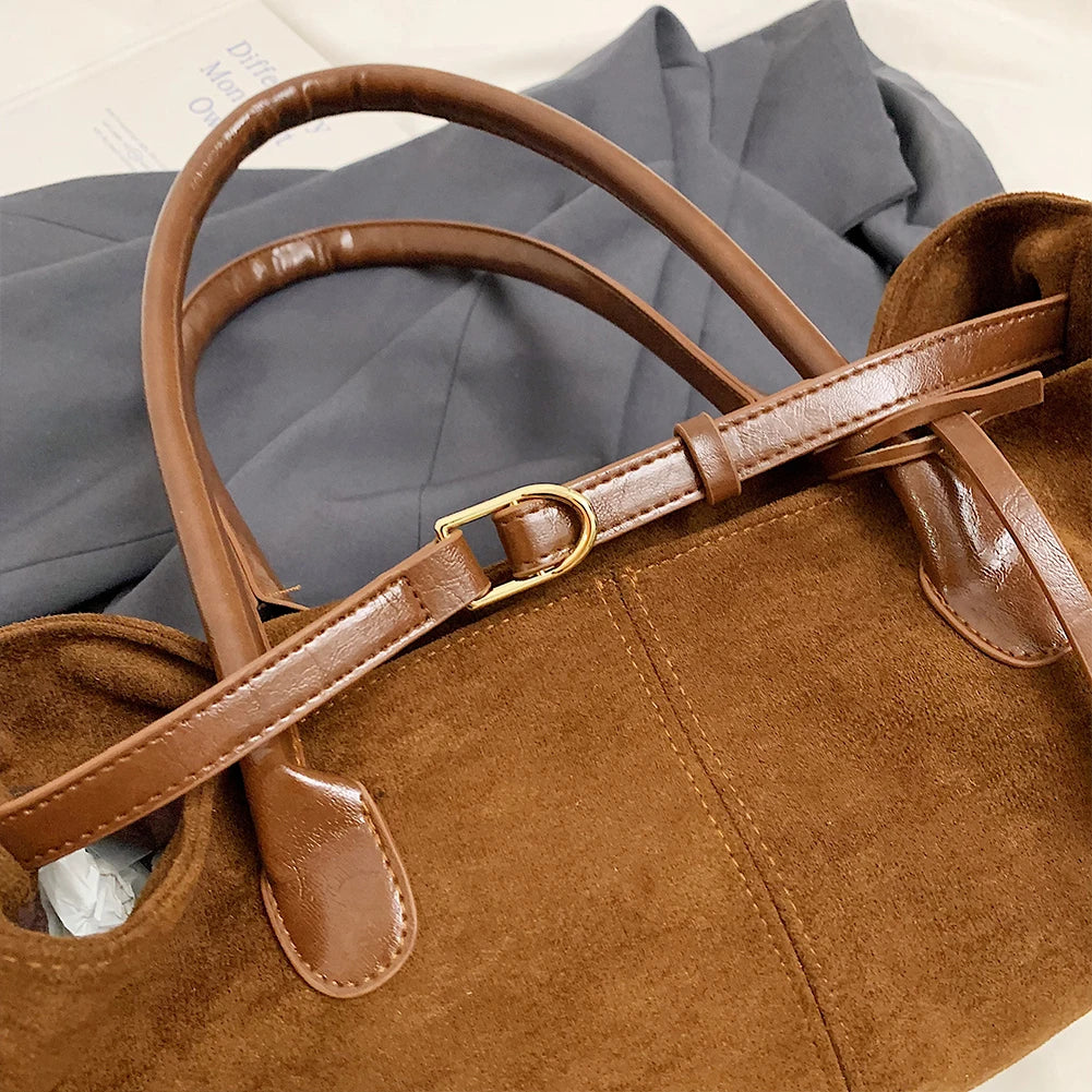 Women PU Fashion Shoulder Bag Solid Color Stylish Shoulder Purse Hasp Closure Simple Commuting Bag Trendy Work Bag