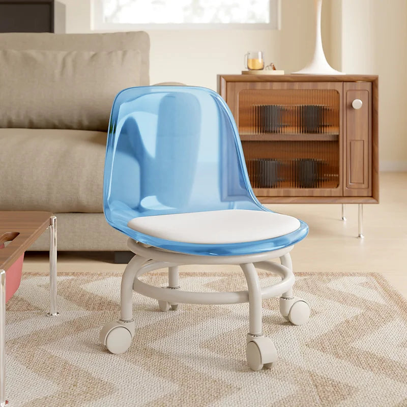 Universal wheel small stool household pulley low stool backrest strong and durable portable outdoor mobile small bench