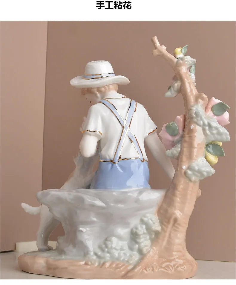 Modern minimalist European home decor character decorations living room wine cabinet decorations ceramic handicraftsjavascript: