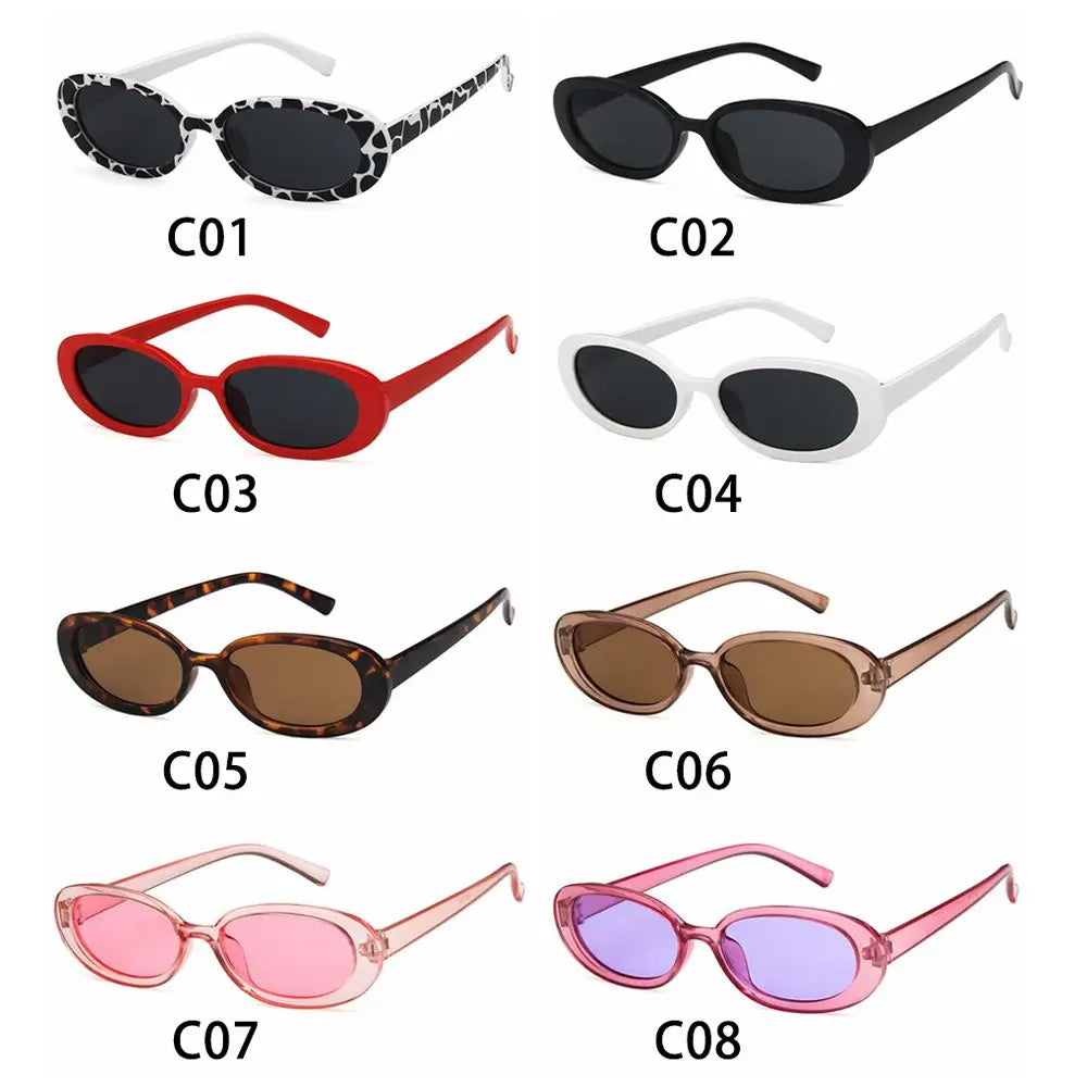 Retro Sunglasses for Women Small Oval Frame Sun Glasses Fashion Shades Polarized Eyewear UV400 Protection Outdoor Sports Shaeds