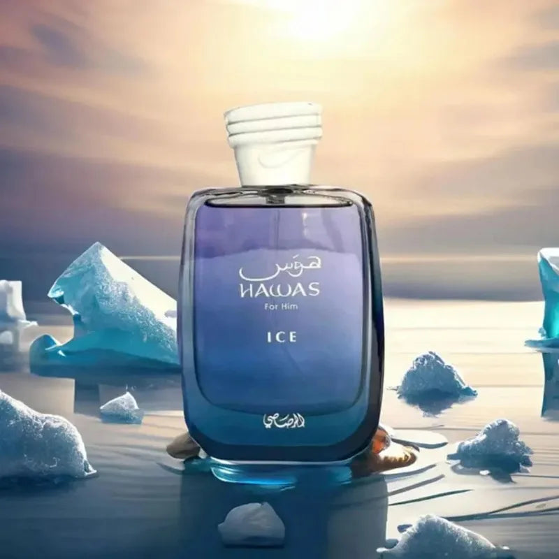 RASASI Hawas Ice Eau de Parfum Spray 100ml Original Arab Perfumes Lasting Aromatic Pheromones Perfume Cologne Makeup Gift