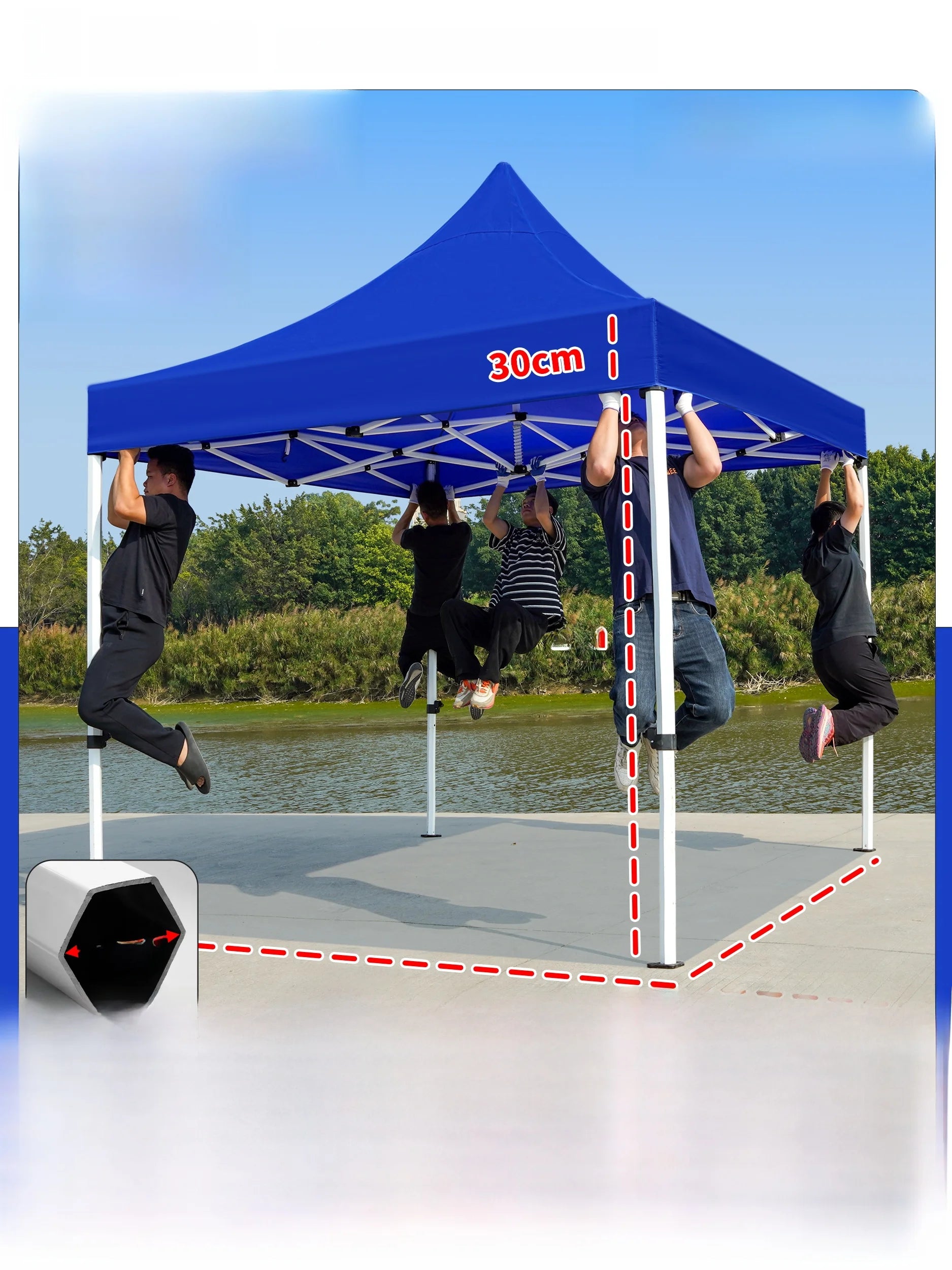 Thiened Four-Legged 3x6 Meters Tent Outdoor Rain And Sun elter Stall Special Outdoor Cam Travel Supplies Canopy
