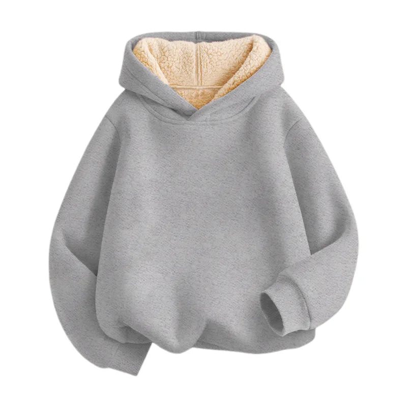 Unisex Winter Fleece Hoodies for Boys Sweatshirt Casual Thicken Warm Kids Zipper Coat Tops 8 9 10 12 Years Girls Clothes Cotumes