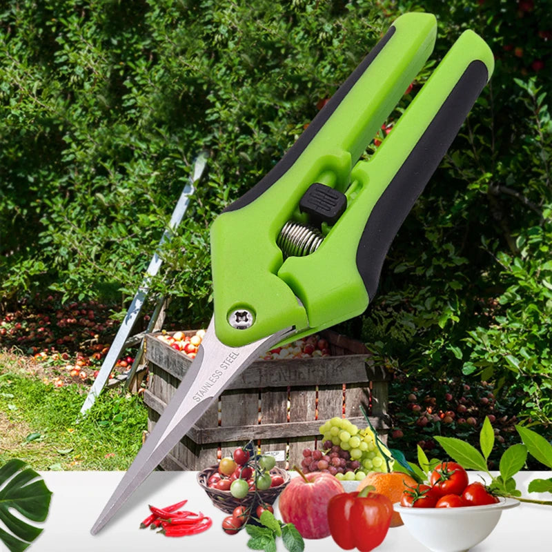 Garden Pruning Shears Orchard Picking Scissors Potted Trim Weed Branches Garden Flower Sharp Scissors Gardening Hand Tools