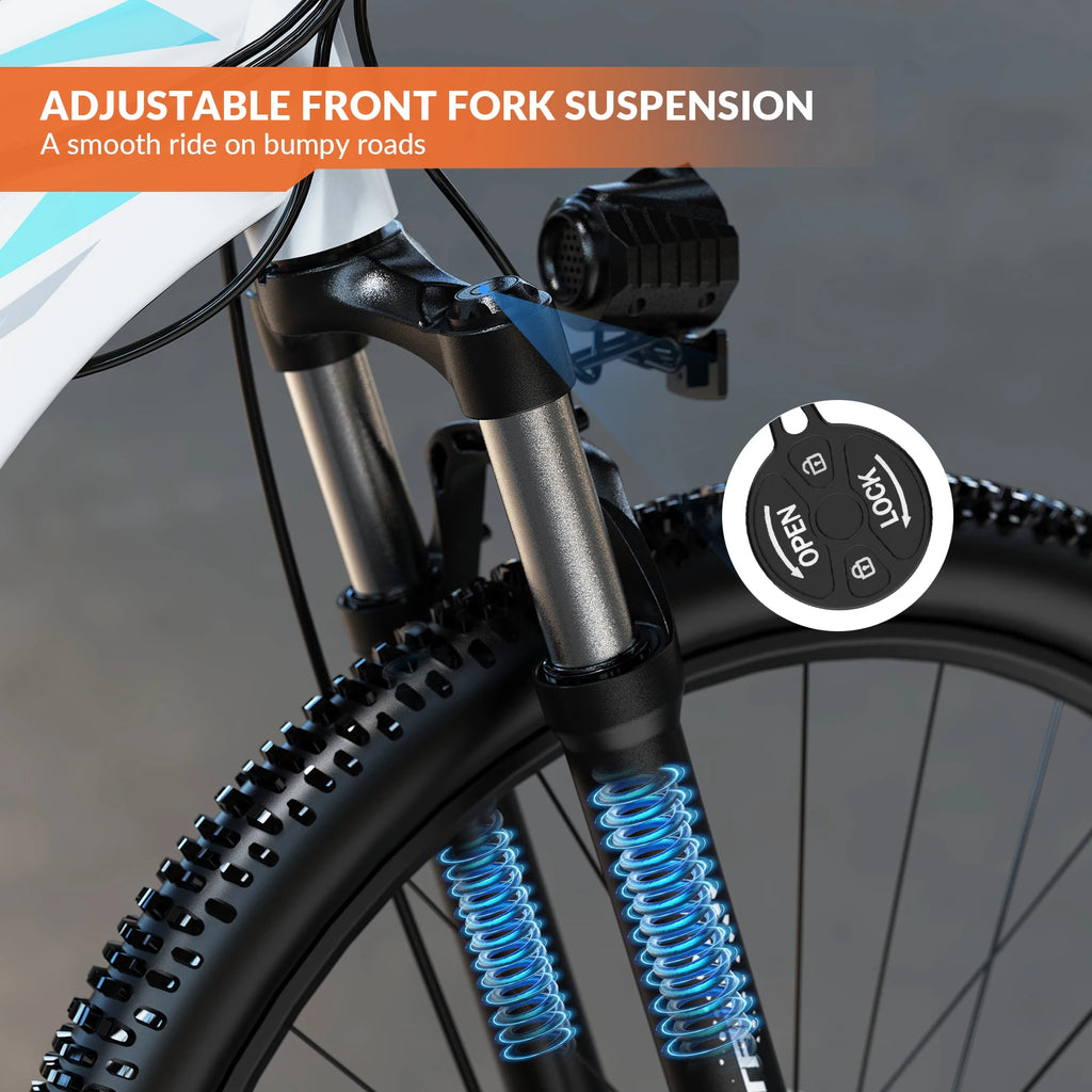 5TH WHEEL AB17 Electric Bike, 500W Motor, 468Wh Removable Battery, 37KM/H Max Speed, Color LCD Display, Front Suspension