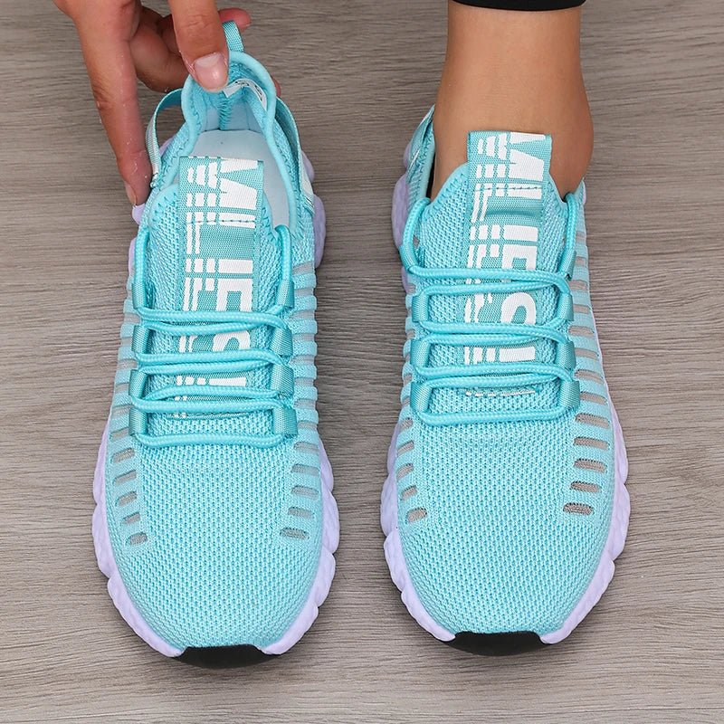 Women's Platform Sports Shoes with Fashionable Trendy Design Breathable Comfortable Shoes Outdoor Hiking  Walking Casual Shoes