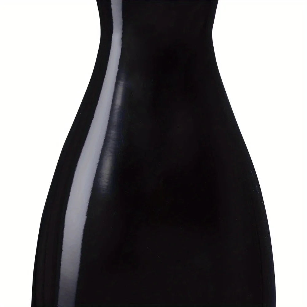 Handcrafted 20-Inch-Tall Sustainable Bamboo Floor Vase (Black)